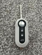 Grey 3 Button Remote Key Shell fits Fiat 500 Abarth Panda Brava Punto Stilo