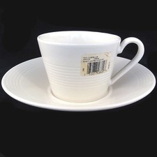 PAUL COSTELLOE CREAM for Wedgwood CUP & SAUCER 3" NEW NEVER USED made England 