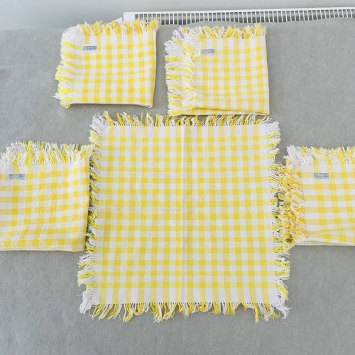 Vintage cotton napkins - napkins, x5