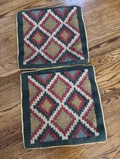 Handmade 18x18" Jute Kilim Cushion Cover Indian Vintage Pillow 18x18 Rug Boho