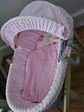 Moses Basket Pink Bedding Set