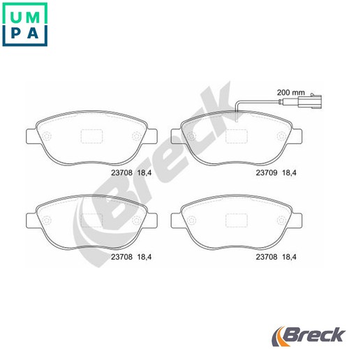 Brake pad set disc - set,
