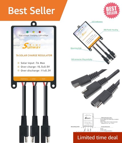 12v solar charge regulator - charge, 7a