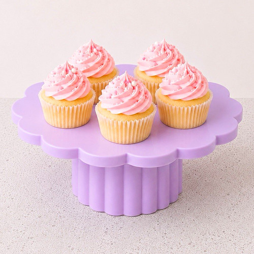 Purple plastic scalloped - plastic,