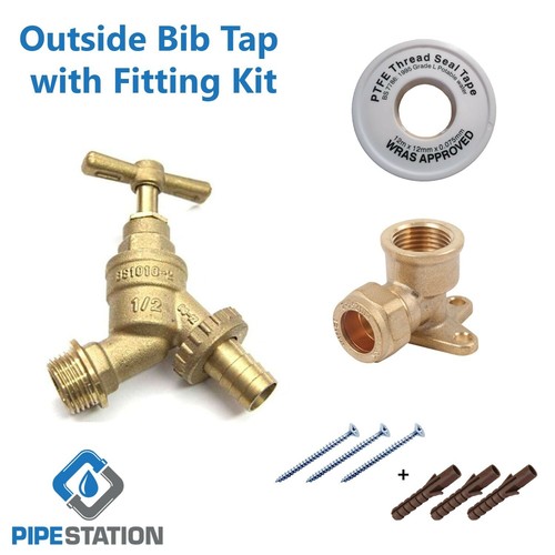 Outside tap kit bib - bib, with