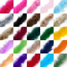 1 Metre Marabou Swansdown Feather Trim Soft Fluffy Craft Swandown - 30 Colours