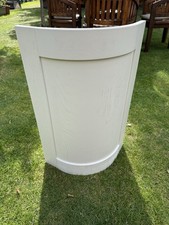 KITCHEN DOOR IVORY SOLID OAK GRAINED CURVED  295 X 295 X 715  STOCK DZ611