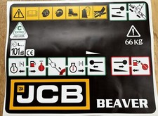 JCB BEAVER HYDRAULIC BREAKER FRONT PANEL DECAL STICKER