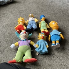 1990 Set Of The Simpsons Plush Dolls Great Condition. S2