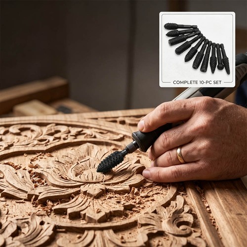 Wood carving rotary file - rotary, set