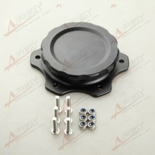 4" inch OD 6 Bolt Billet Aluminum Fuel Cell Cap For JAZ Fuel Cells Black