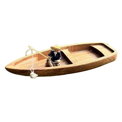 Handmade wooden boat floating - handmade,