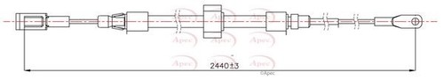 Apec front brake cable for - brake,