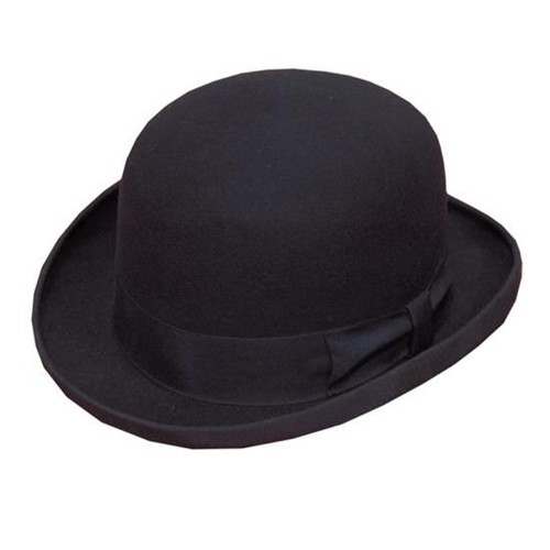 Black adults bowler hat - adults, 100%