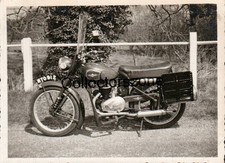 1952 Villiers Engine Motorcycle With panniers Photo 4x3 inch
