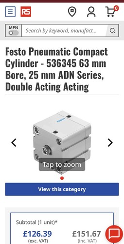 New festo pneumatic cylinder - new,
