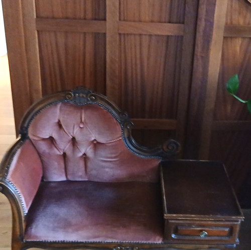 Antique brown upholstered - brown,