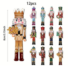 12pcs wooden nutcracker - wooden,