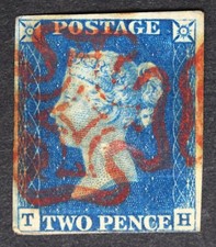 GB SG5 QV 1840 2d Blue, TH, 4