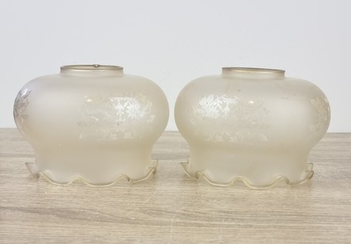 Glass lampshade pair - glass,