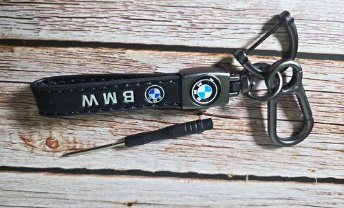 Bmw leather car keyring - bmw,