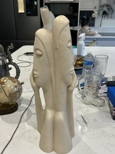 Vintage Alabaster Large Figures x 2 Very Heavy Excellent Condition