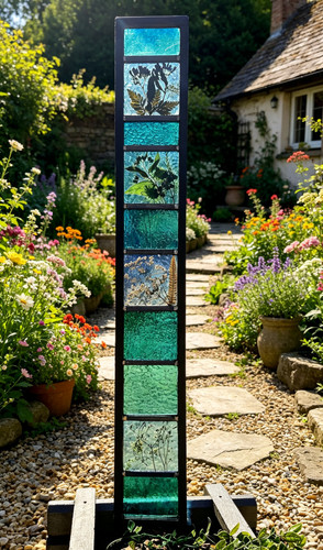 Stained glass garden - , sculpture