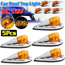 Amber Teardrop Roof Cab Marker Lights for Semi Trailer Trucks Simple Design