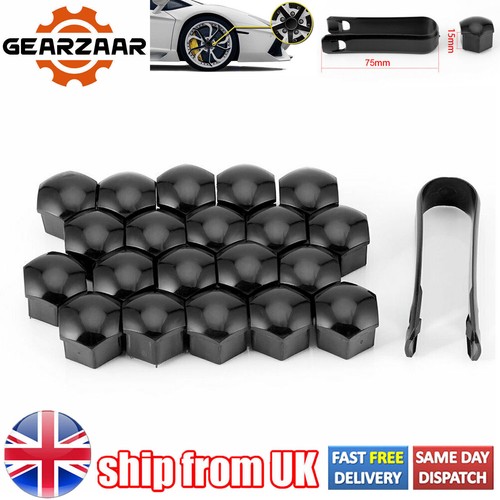 20x black wheel nut caps - wheel,