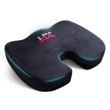 Seat Cushion, Memory Foam Chair Pad Cushion for Back Tailbone Pain Relief Black