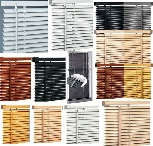 Pvc window blinds wood grain - pvc,