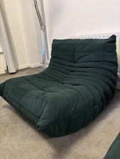 MidCentury Modern Togo Chair sofa green corduroy not Ligne Roset