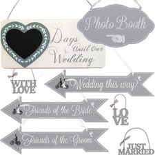 WEDDING ARROW HANGING PLAQUE