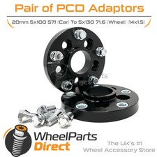 PCD Adapters 5x100 57.1 (Car) to 5x130 71.6 (Wheel) 20mm for VW Golf [Mk4] 97-05
