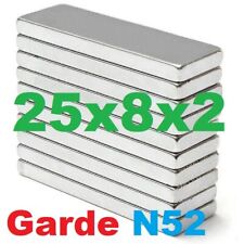25x8x2 mm (N52) Neodymium