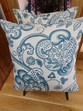 Sanderson, 'Wycombe' -  'PAIR'   20” Funky Cushion Covers D-Sided Zip Exact Ones