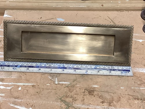 Reclaimed brass reeded letter - reclaimed,