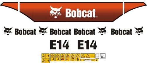 Bobcat e14 mini digger decal - mini,
