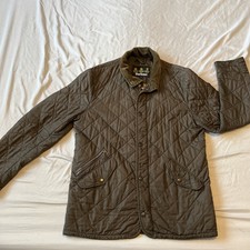 Barbour Chelsea Sportsquilt Olive Brown Quilted Jacket Size S