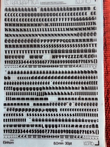 Letraset instant lettering - instant,