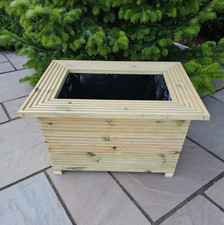 Handmade Raised Wooden Rectangle Garden Pond 79x58x46cm
