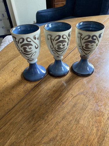 Three laugharne pottery - three,
