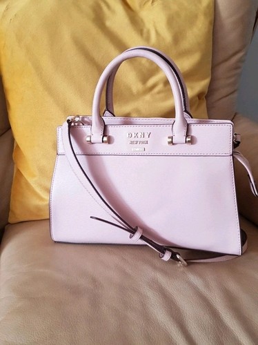 Dkny rose pink leather satchel - leather,