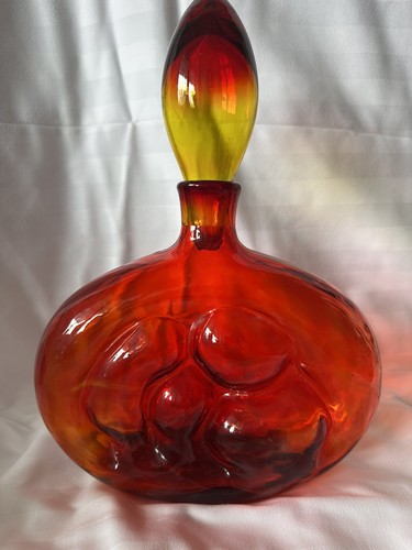 Vintage tangerine decanter - tangerine, by