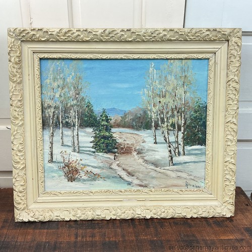 Vintage winter oil - winter,