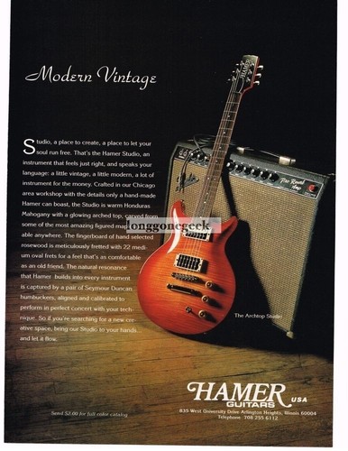 1994 hamer archtop studio - hamer,