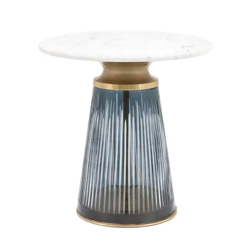 Marble side table round - side,