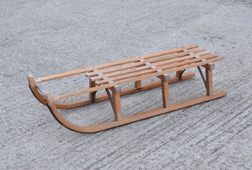 Vintage old wooden sleigh