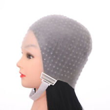 Reusable Silicone Dye Hat Cap Hair Coloring Highlighting Hairdressing With Hook