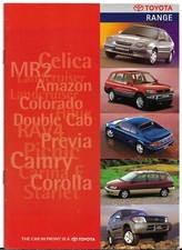 Toyota Range 1997-98 UK Brochure Starlet Corolla MR2 Carina Camry Celica RAV4 